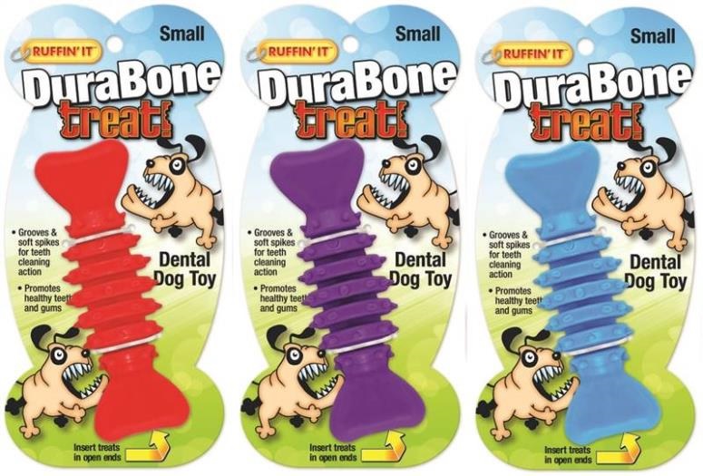 Ruffin&#039; It 80506 Dura-Bone Rubber Dental Toy, Small