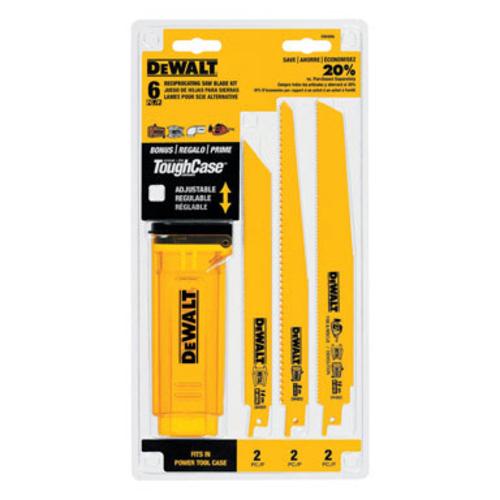 Dewalt DW4896 Bi-Metal Reciprocating Saw Blade Set, 6 Piece