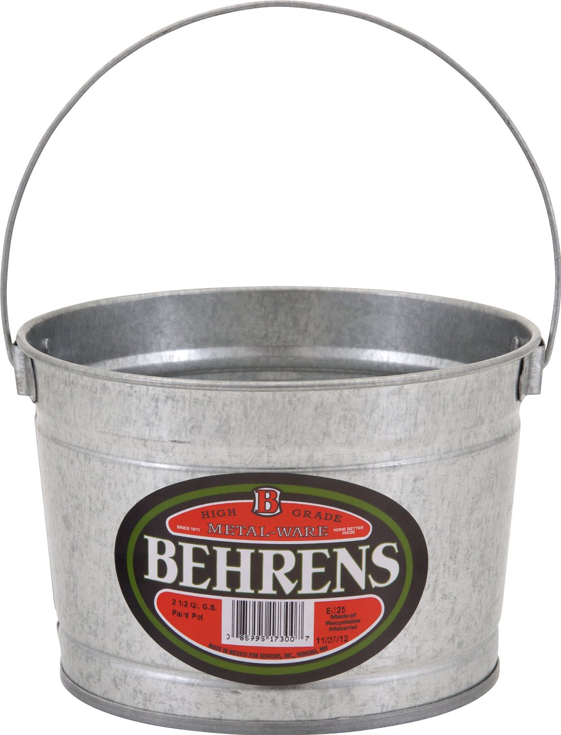 Behrens B35 Galvanized Paint Pail, 5 Quarts