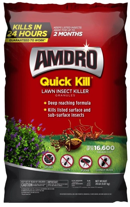 Amdro 100525629 Quick Kill Lawn Insect Killer, 20 lbs