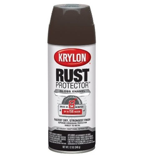 Krylon 69005 Rust Protector Spray Paint, 12 Oz, Leather Brown