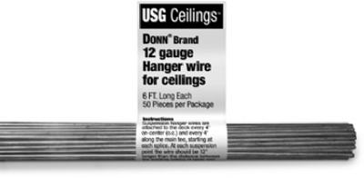 USG 207535 Grid Hanger Wire 6', 12 Gauge (50-Pack)