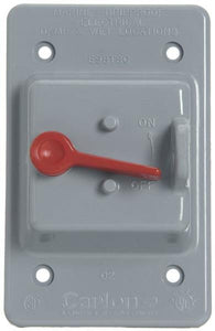 Carlon E98TSCN-CAR Single Toggle Switch, Grey