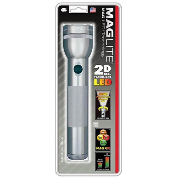 Maglite ST2D096 2D Cell LED Flashlight, Gray