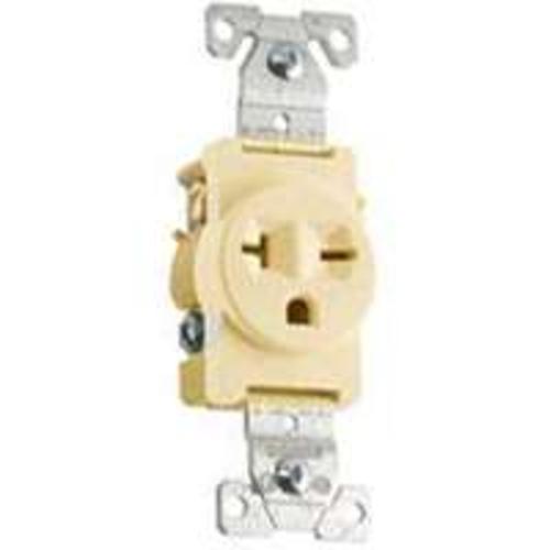 Cooper Wiring 1876A Single Receptacles, 250 Volt, Almond