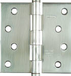 National Hardware N225-938 Square Corner Door Hinge 4"x4", Stainless Steel