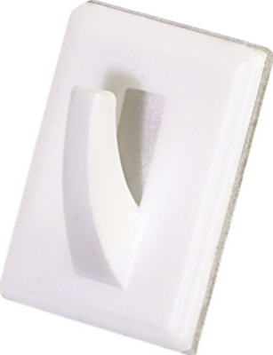 Hillman 122301 Adhesive Plastic Utility Hook, 2 Pack, White