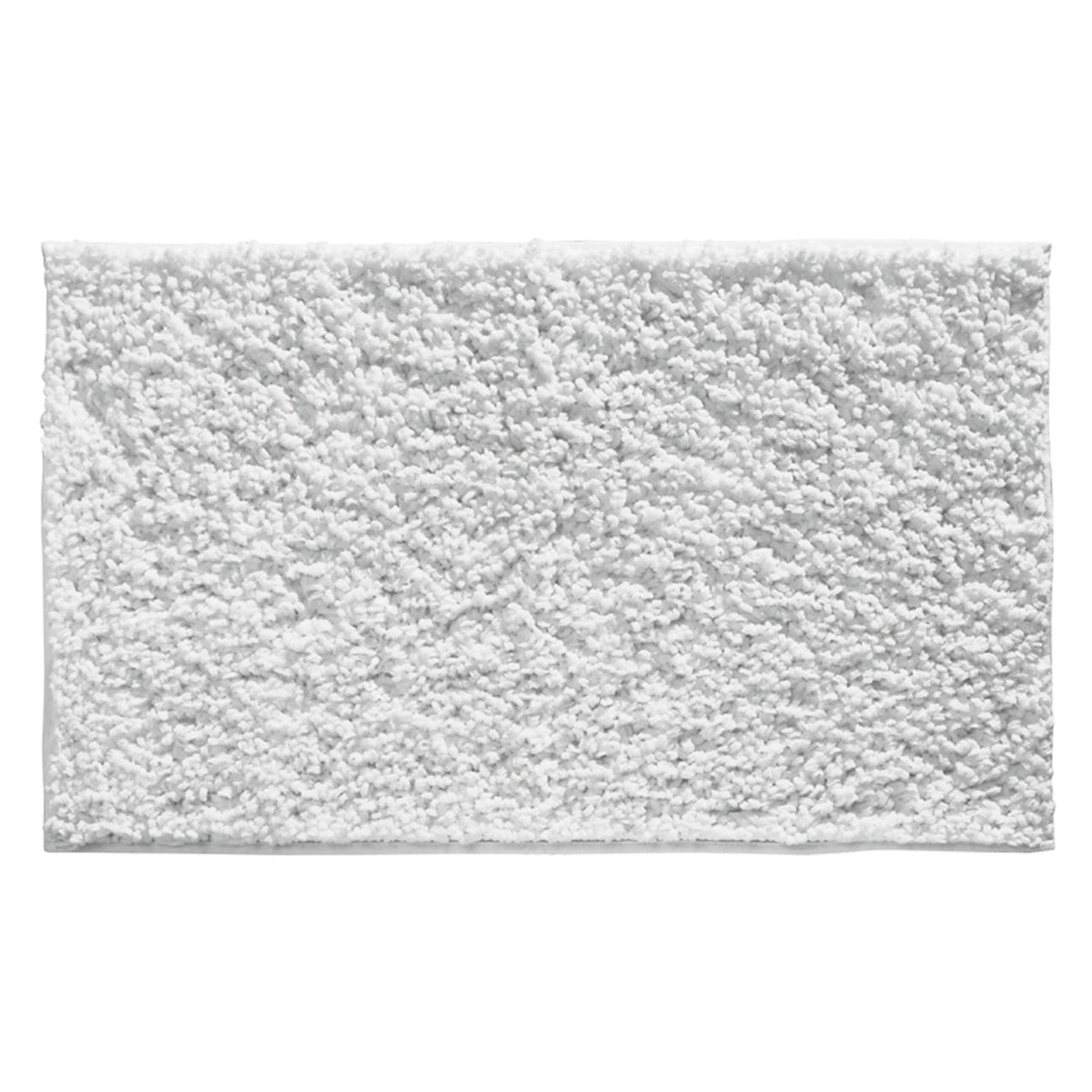 InterDesign® 16500 Microfiber Polyster Fuzi Bathroom Rug, White, 34" x 21"