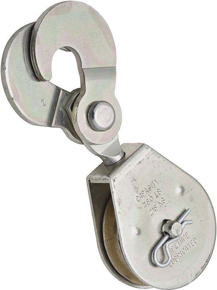 National Hardware N225-615 3217BC Scissor Hook Single Pulleys, 2", Zinc plated