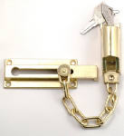 First Watch Security 1800 Keyed Chain Door Fastener, Polished Brass