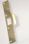 First Watch Security 1025 Security Latch Strike Plate, 1-1/4" x 8", Brass Plated