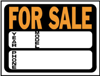 Hy-Ko 3031 Auto For Sale/Year/Model/Phone Sign, 9" x 12", Orange & Black