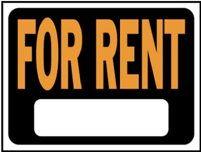 Hy-Ko 3005 For Rent Plastic Sign, 9" x 12", Hy-Glo Orange & Black