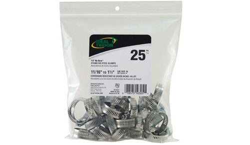 Ideal Tridon 6716550 Hose Clamps, Stainless Steel, Pack 25
