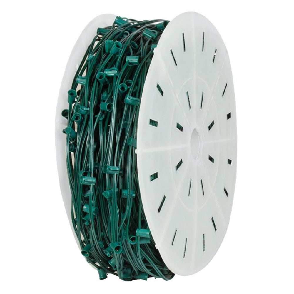 Holiday Bright Lights C71000GC-12 Commercial Grade Christmas Light Wire Spool, Green
