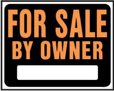Hy-Ko SP-101 Jumbo Plastic For Sale By Owner Sign, 15" x 19", Orange/Black