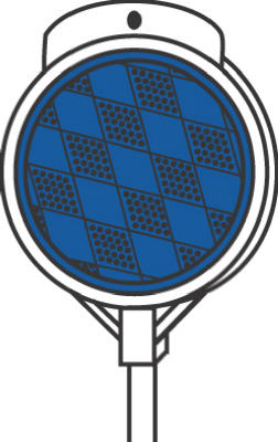 Hy-Ko DM300B36 Reflective Driveway Marker with Fiberglass Rod, 36", Blue