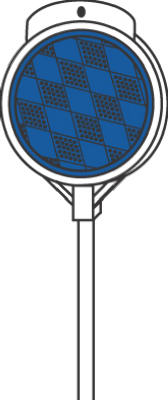 Hy-Ko DM300B48 Reflective Driveway Marker with Fiberglass Rod, 48", Blue