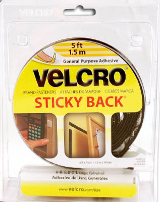STICKY BACK TAPE BLACK  3/4" X 5'