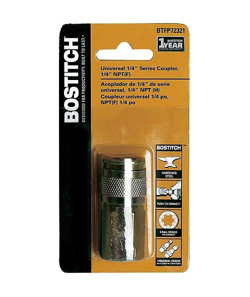 Bostitch BTFP72321 Universal Air Coupler, 1/4" NPT