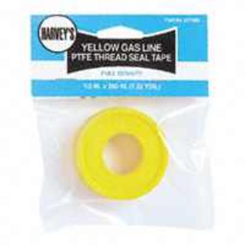 Harvey 017065 Yellow Gas PTFE Tape, 1/2" X 260"