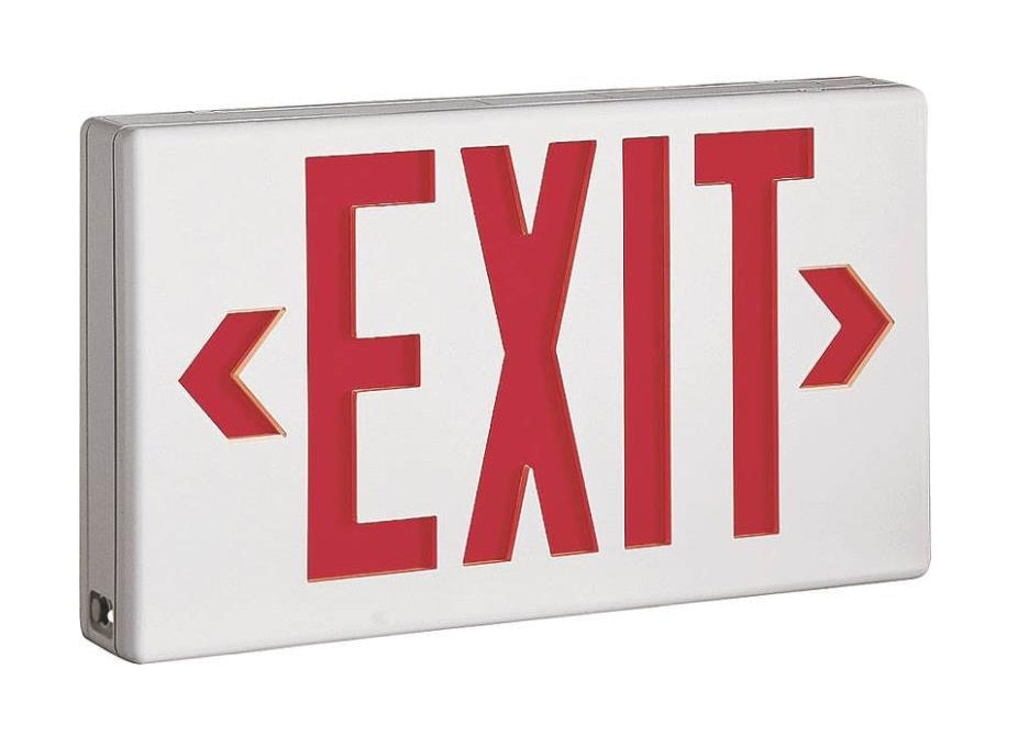 Sure-Lites LPX7 Led Exit Light, White/Red
