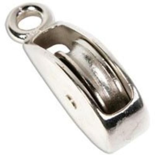 Koch 3171501 Rigid Eye Single Sheave Pulley 3/4" x 1/2", Zinc