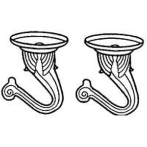 Landscapers Select GB0403L Wall Mounting Ceiling Hook, Antique Brass, 1.5 in