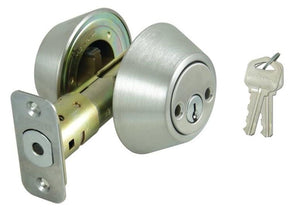 Prosource D262-RU5V Double Cylinder Deadbolt, Stainless Steel