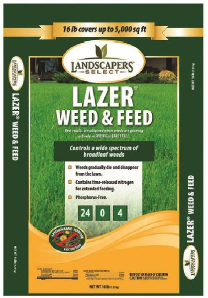 Landscapers Select 902728 Lazer Lawn Weed & Feed, 16 lb, 24-0-4