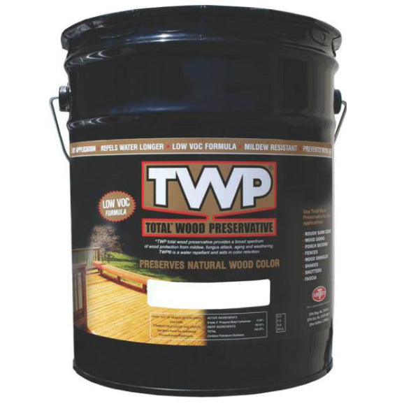 TWP TWP-1502-5 Low VOC Wood Preservative Stain, 5 Gallon, Redwood