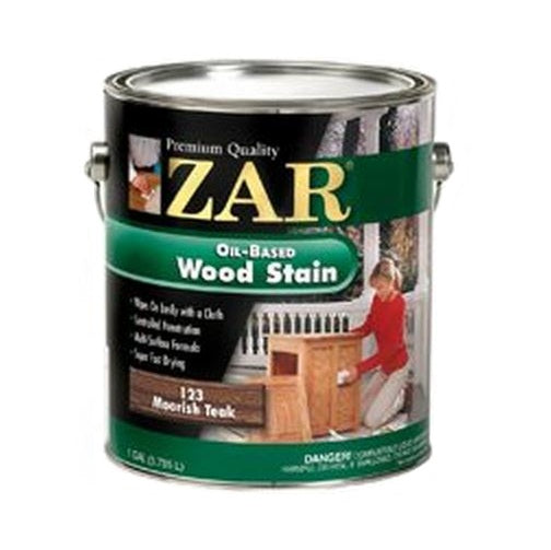 Zar 12313 Interior Oil Based Wood Stain, 123 Moorish Teak, 1 Gallon