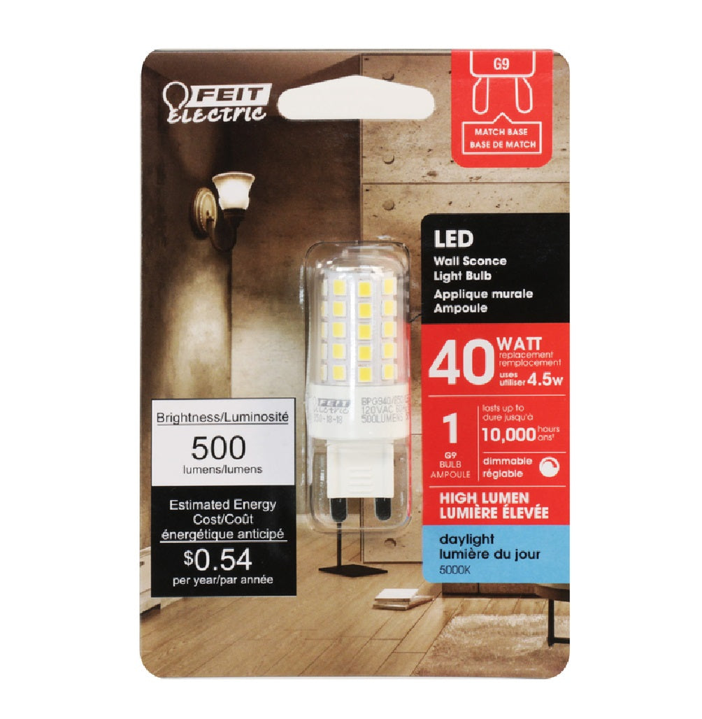 Feit Electric BPG40/850/LED Dimmable Wall Sconce LED Bulb, 4.5 W