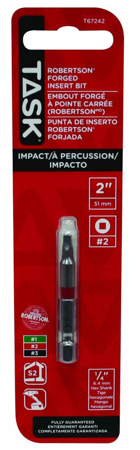 Task Tools T67242 Impact Robertson Bits, 2"