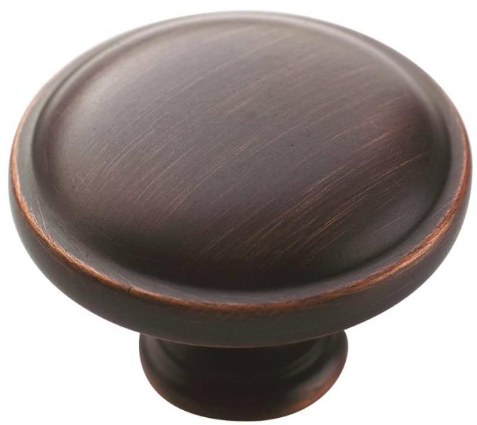 Amerock 1887671 Allison Oil Rubbed Bronze Cabinet Knob, 1-1/4" Dia. x 1" H