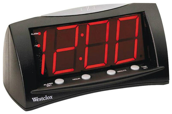 Westclox 66705A Large LED Alarm Clock, 1.8" Red Display