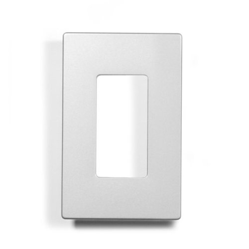 Cooper Wiring 9521SG Aspire Single Gang Screwless Wallplate, Silver Granite