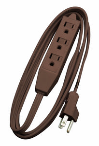 Coleman Cable 0608 Cube Extension Cord, 8', Brown