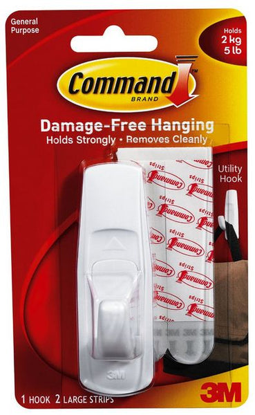 Command 17003 Large Utility Hook, Holds 5 Lbs