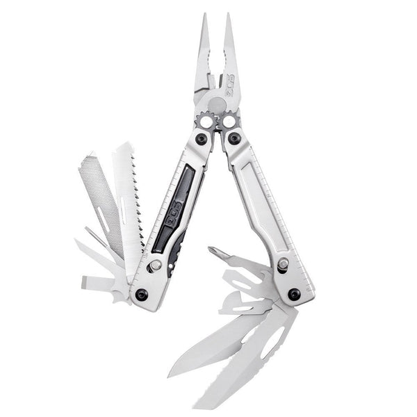 SOG PX1001N-CP Multi-Tool With Hex Bit Kit, 6.1" L, Stainless Steel, Bead Blasted