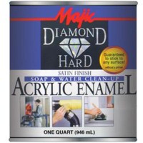 Majic 8-1520-2 DiamondHard Water Based Acrylic Enamel, Satin White, 1-Quart