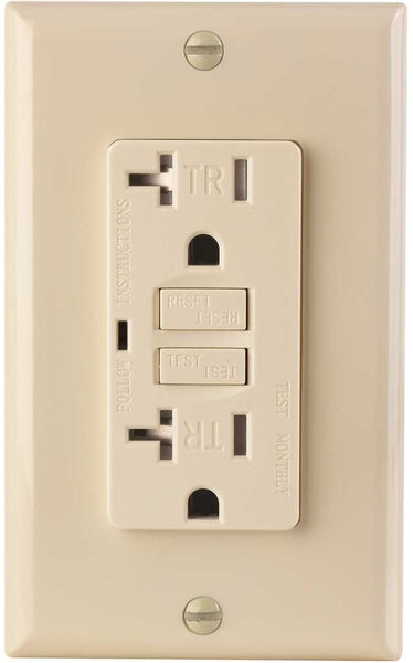 Af Lighting 2498578 Tamper-Resistant GFCI Receptacle, Ivory, 125 Volt
