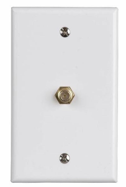 Zenith VW1001WJ1W Coax Wall Plate, White