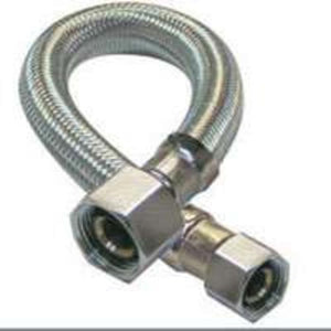 Plumb Pak PP23803 Stainless Steel Toilet Supply Tube, 3/8" x 1/2" x 20"