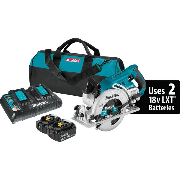 Makita XSR01PT Cordless Brushless Rear Handle Circular Saw Kit,  5,100 rpm