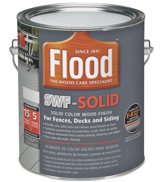Flood FLD390 SWF-Solid Color Wood Finish, True White, 1 Gallon