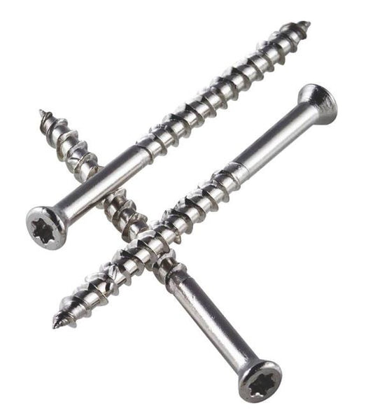 Simpson Strong-Tie T07162FWP Trim Head Hardwood Decking Screw, #7 x 1-5/8", 100-Pk