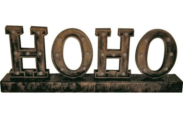 Holiday Basix 29109 Battery Operated LED Ho Ho Home Decor, 18" L x 5" H