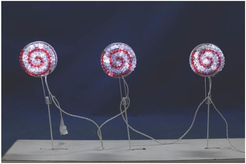 Holiday Basix W12L0229 LED Lolly Pops Path Lights, 10", White