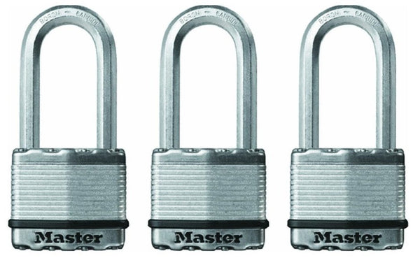 Master Lock M5XTRILHCCSEN Magnum Keyed Padlock, Steel, 2" W